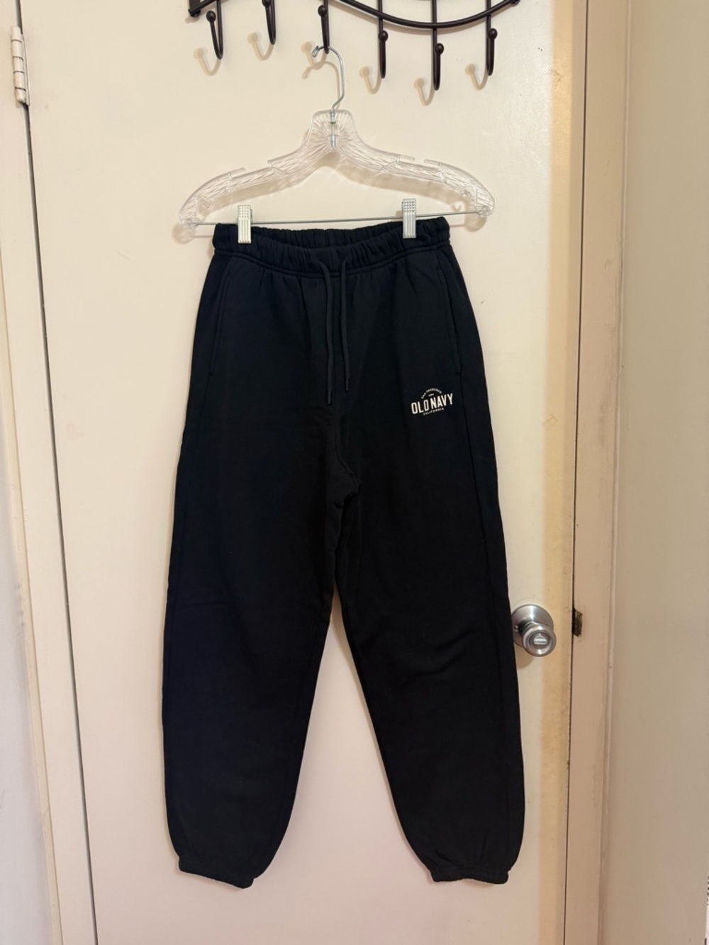 Old Navy Black Jogger Sweatpants with Blue Tag